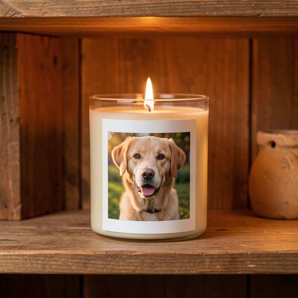 Custom Pet Memory Candle, Soy Wax